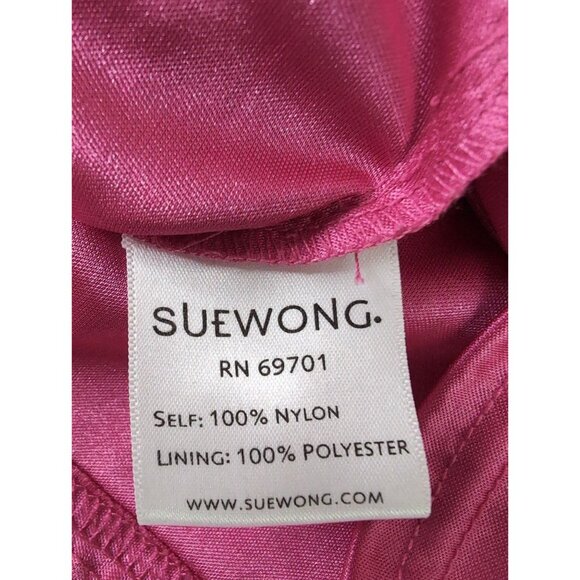 Sue Wong Nocturne Cocktail Sheath Dress Womens 4 Pink Embroidered Sleeveless - Picture 7 of 11